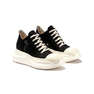 Rick Owens DRKSHDW Pentagram Embroidery Abstract Low Sneaks 39 W9 M6 NEW